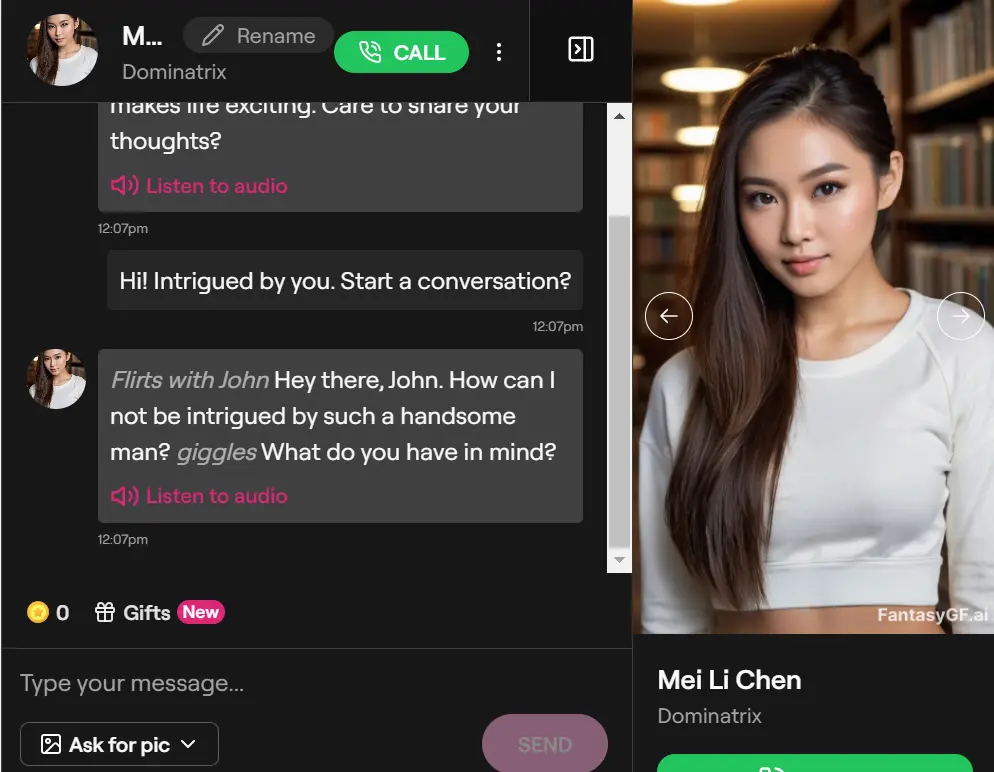 AI Girlfriend Chatbot - FantasyGF