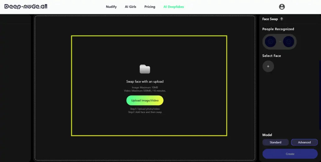 Deep-Nude.AI User Interface