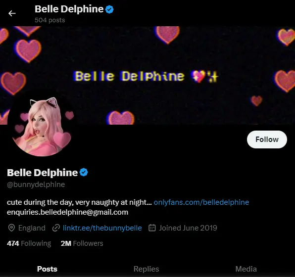 Belle Delphine Twitter