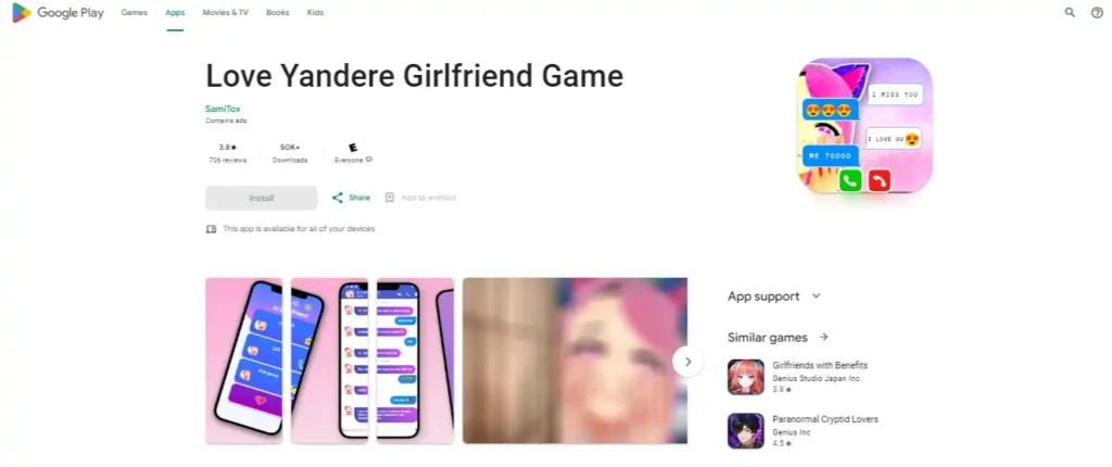 Love Yandere Girlfriend Game